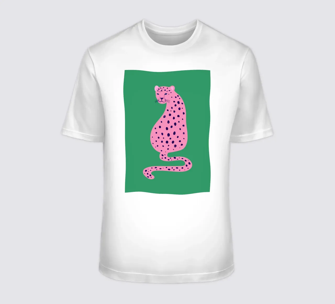 Pink Leopard Abstract - Green & Pink Pop Art Print t-shirt van homdeco