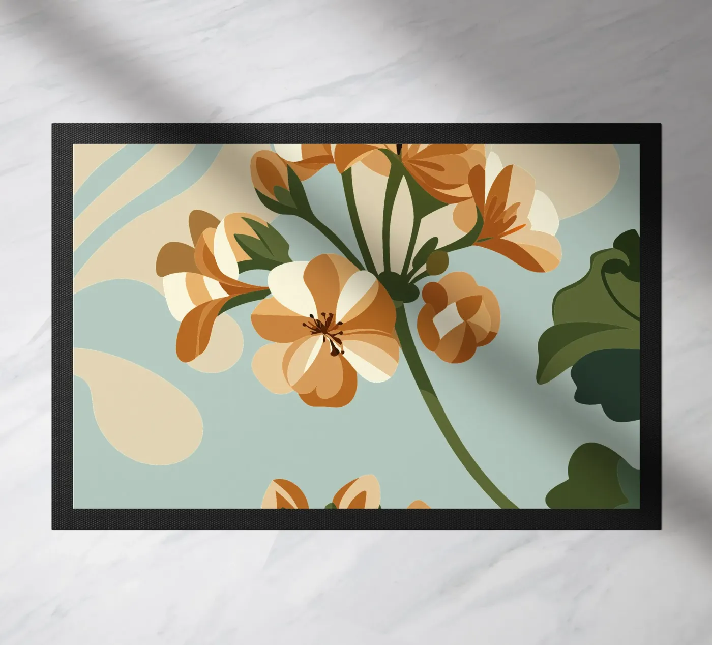 Geranium Bloem deurmat van HAPPY SHOP
