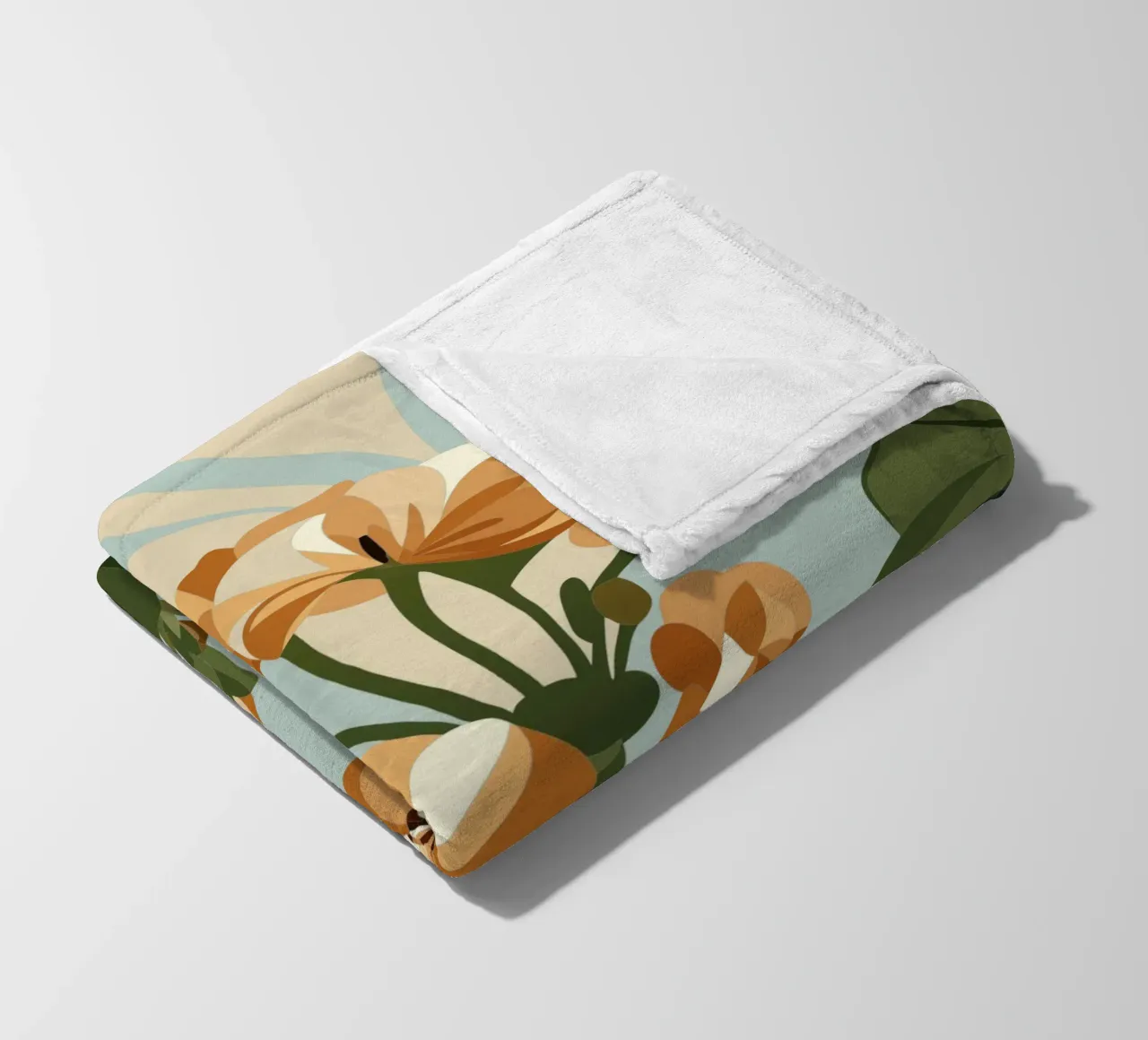 Geranium Flower fleece blanket by HAPPY SHOP