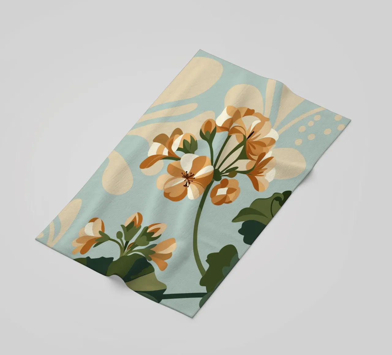 Geranium Flower beach towel by HAPPY SHOP