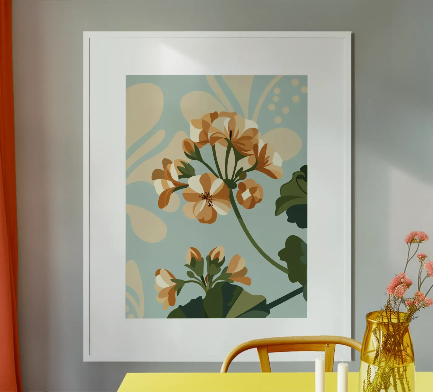 Geranium Flower poster by HAPPY SHOP