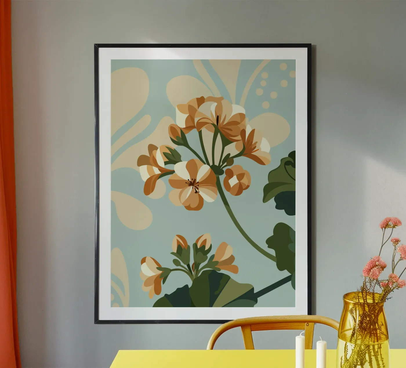 Geranium Flower poster by HAPPY SHOP