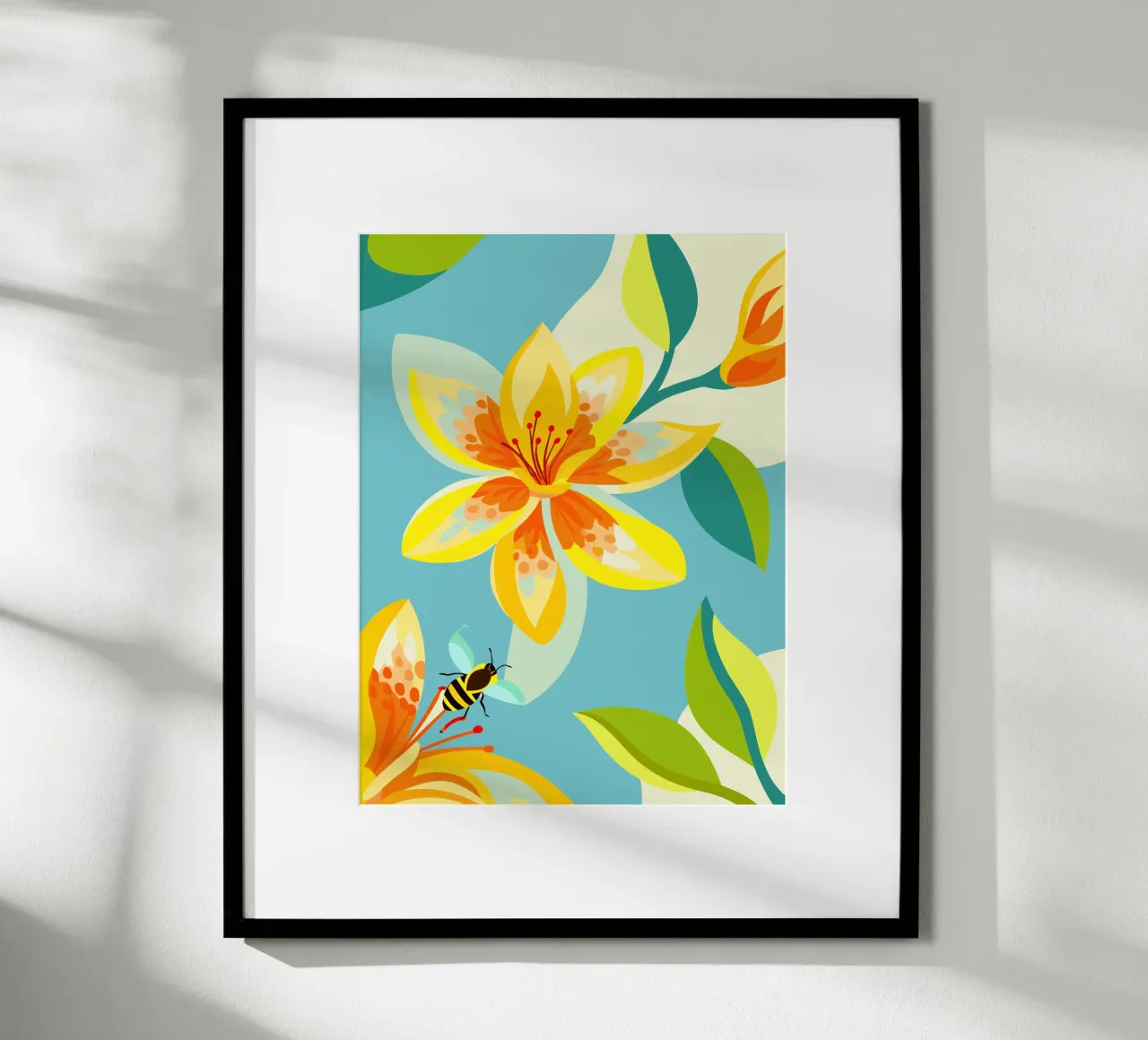 Fiore di Cananga poster con telaio in alluminio da HAPPY SHOP