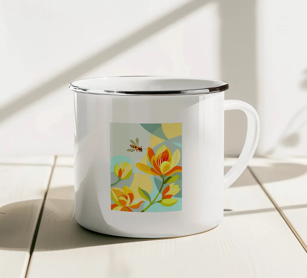Cananga Flower enamel mug by HAPPY SHOP