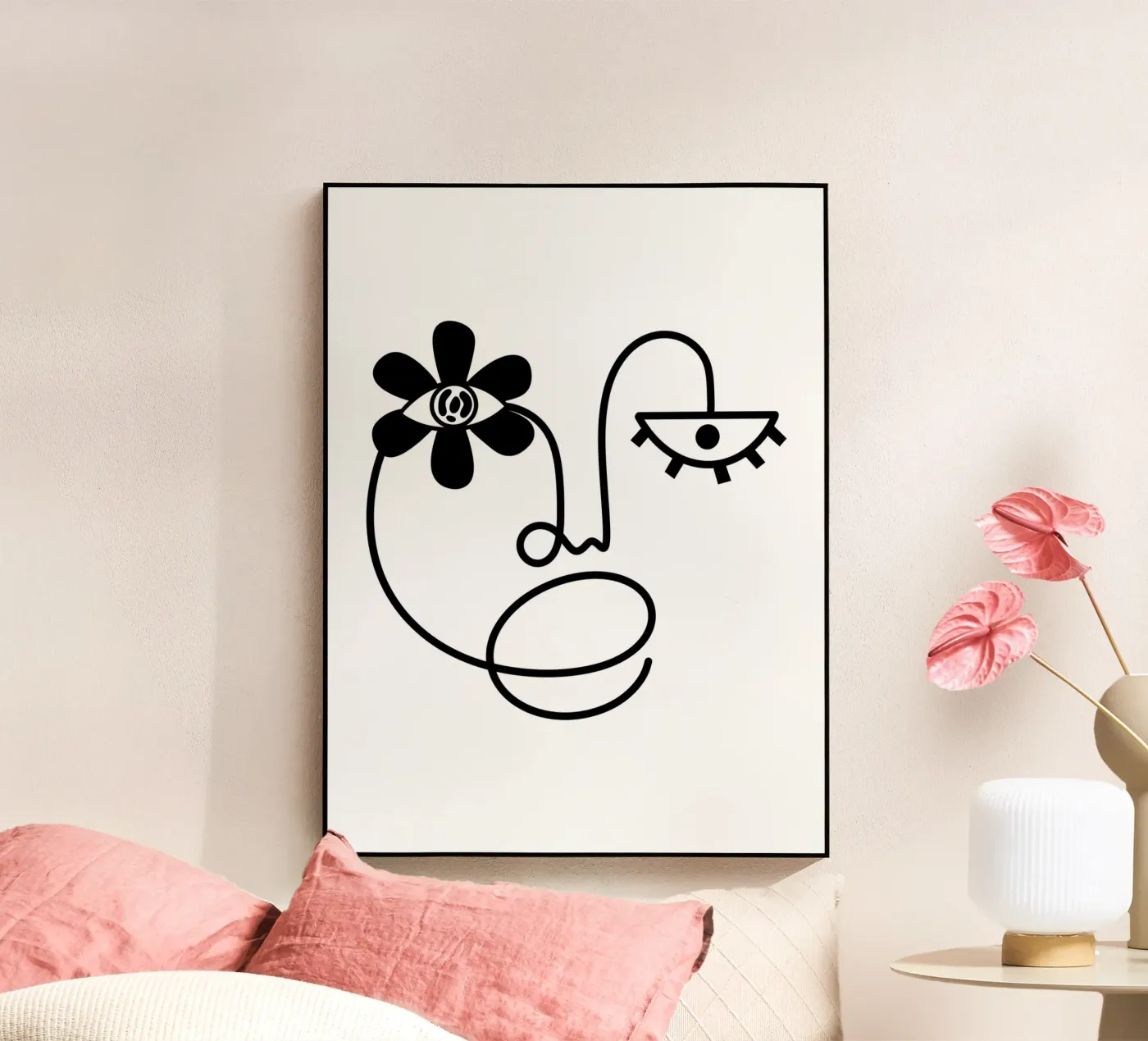 Eye Bloom 2 acryl van Shatha Al Dafai