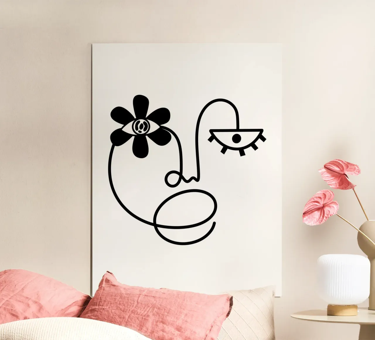 Eye Bloom 2 poster con telaio in plastica da Shatha Al Dafai