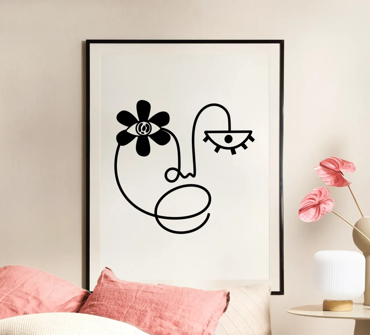 Eye Bloom 2 poster con telaio in plastica da Shatha Al Dafai