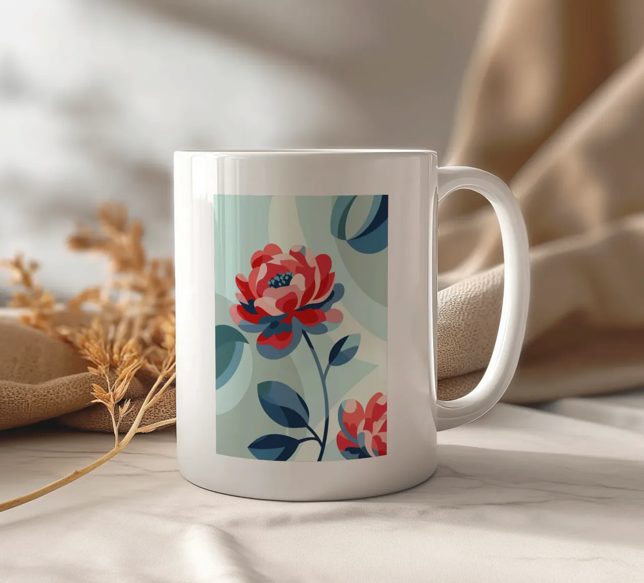 Peonie tazza in ceramica da HAPPY SHOP