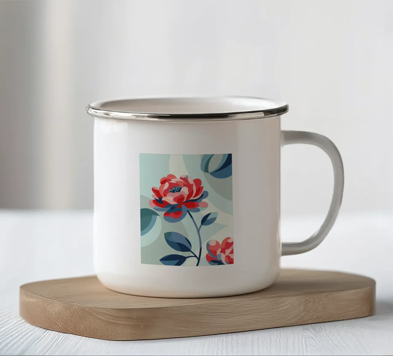 Peonie tazza in smalto da HAPPY SHOP