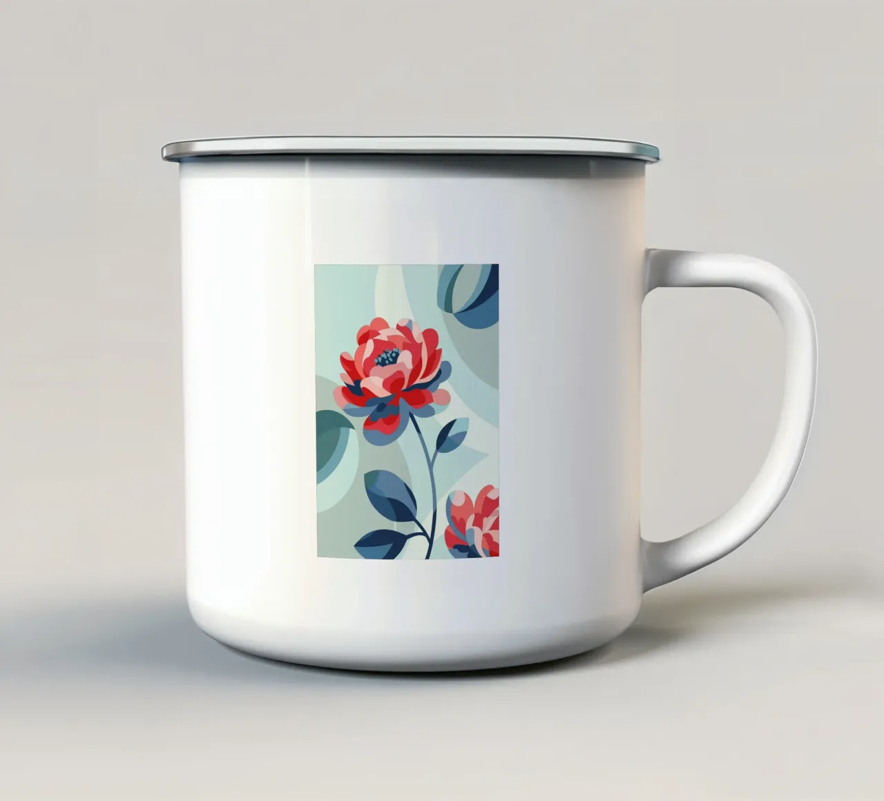 Peonie tazza in smalto da HAPPY SHOP