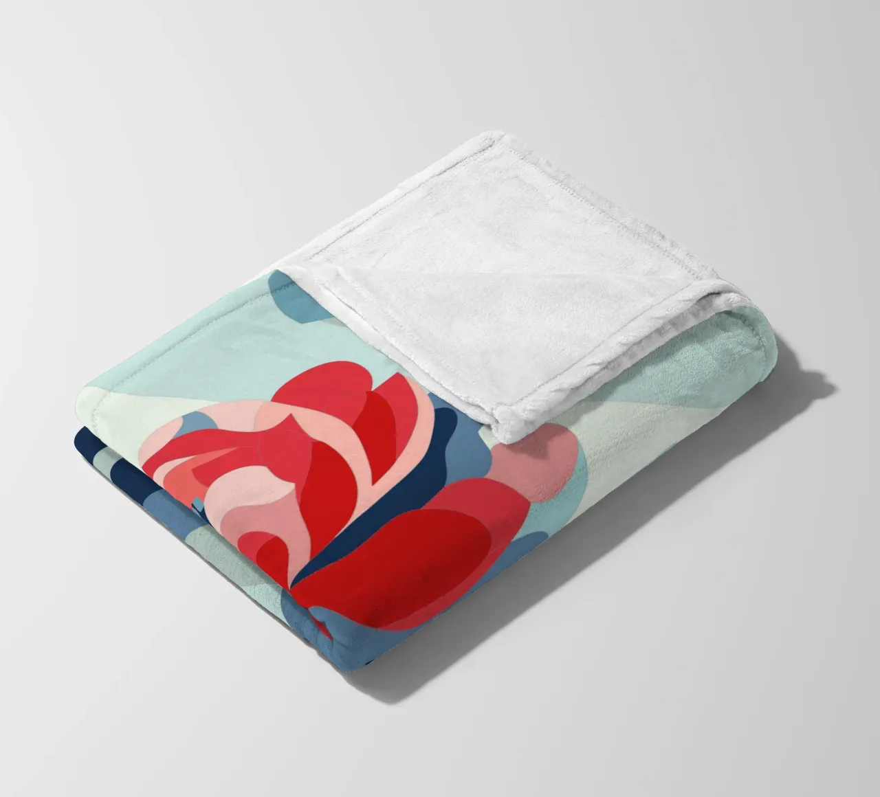 Peonies fleece blanket by HAPPY SHOP