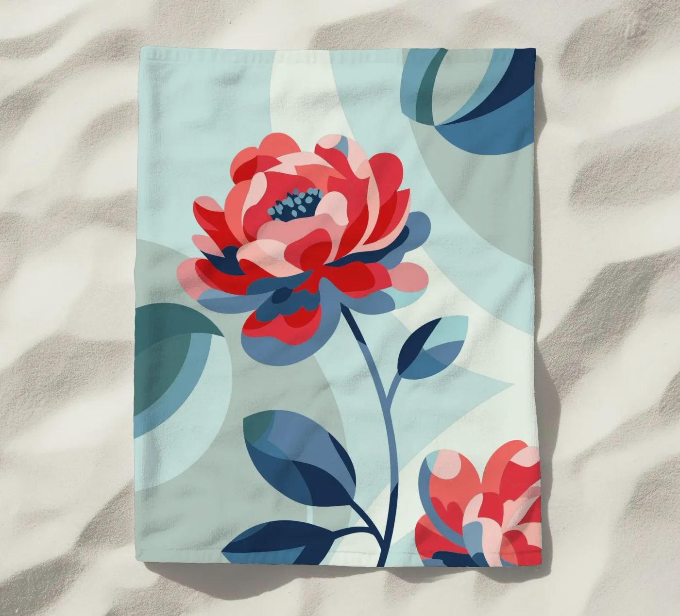 Peonies strandhanddoek van HAPPY SHOP