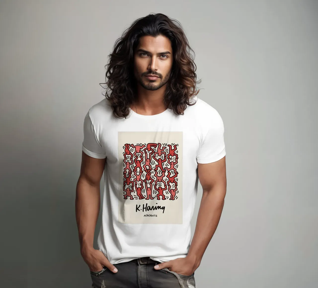 Acrobati di Keith Haring t-shirt da grime shop