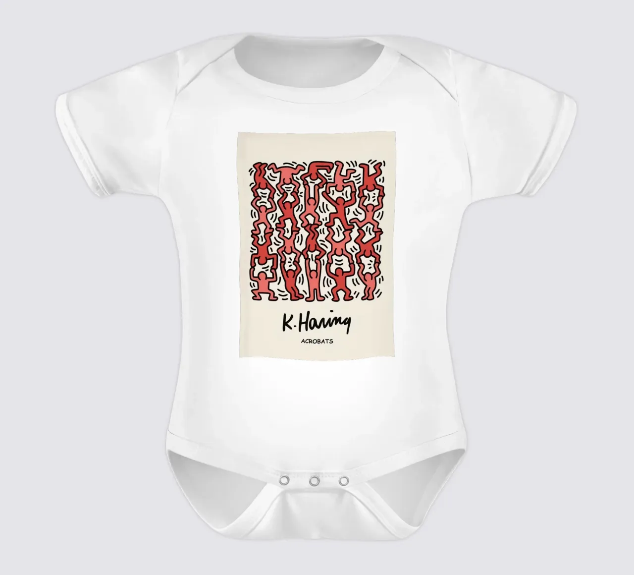 Acrobati di Keith Haring body neonato maniche corte da grime shop