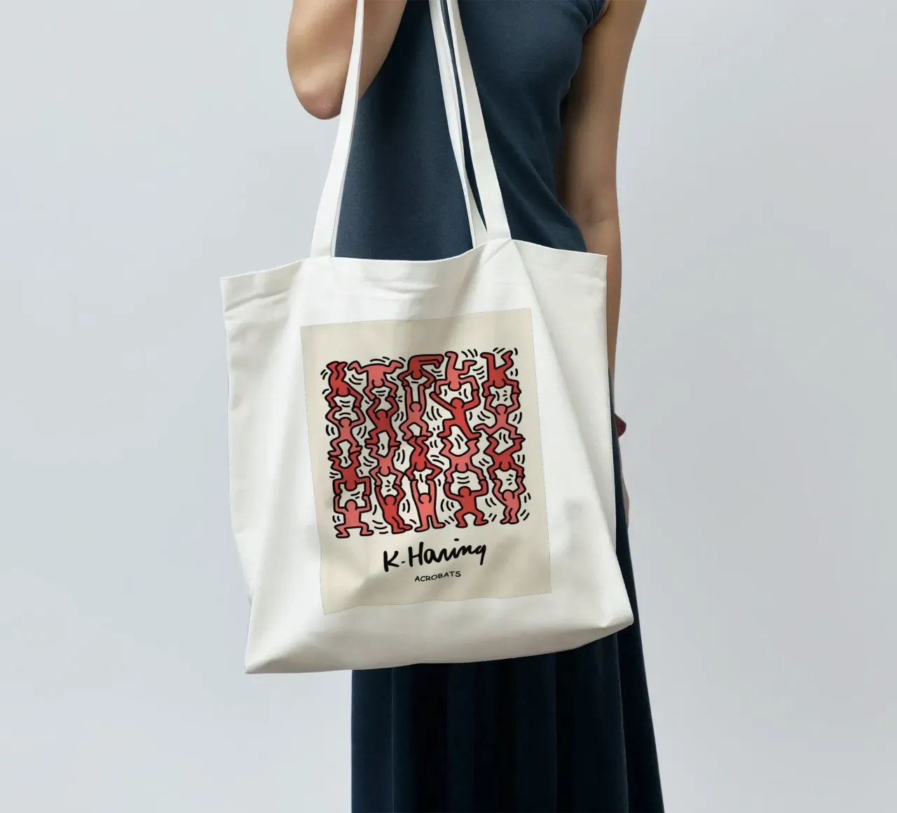 Acrobati di Keith Haring borsa in juta da grime shop