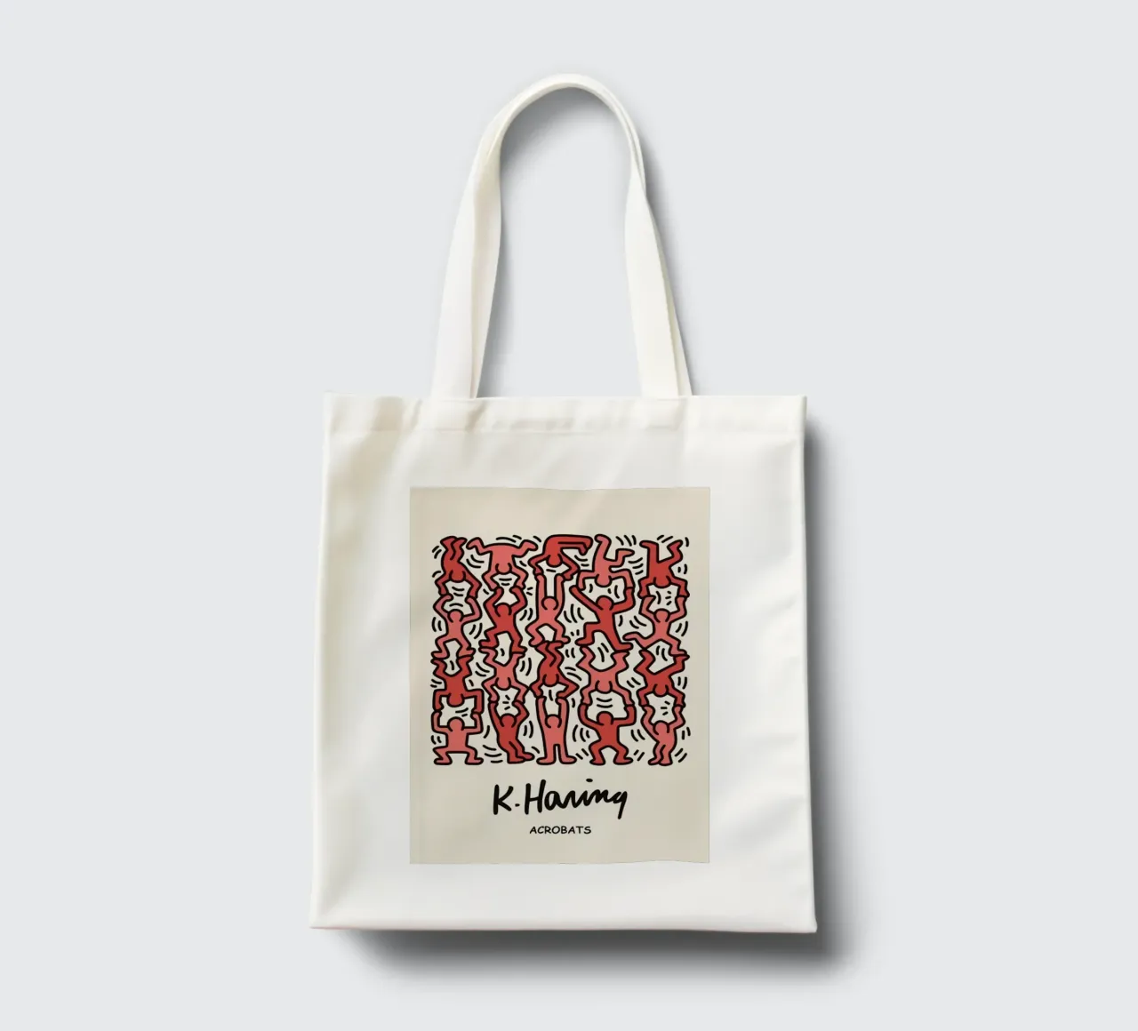 Acrobati di Keith Haring borsa in juta da grime shop