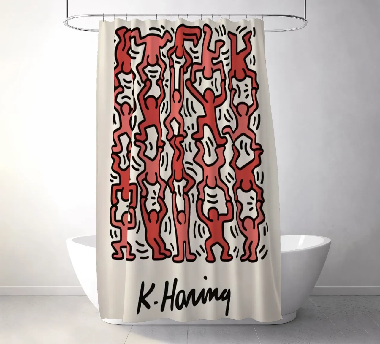 Acrobati di Keith Haring tenda da doccia da grime shop