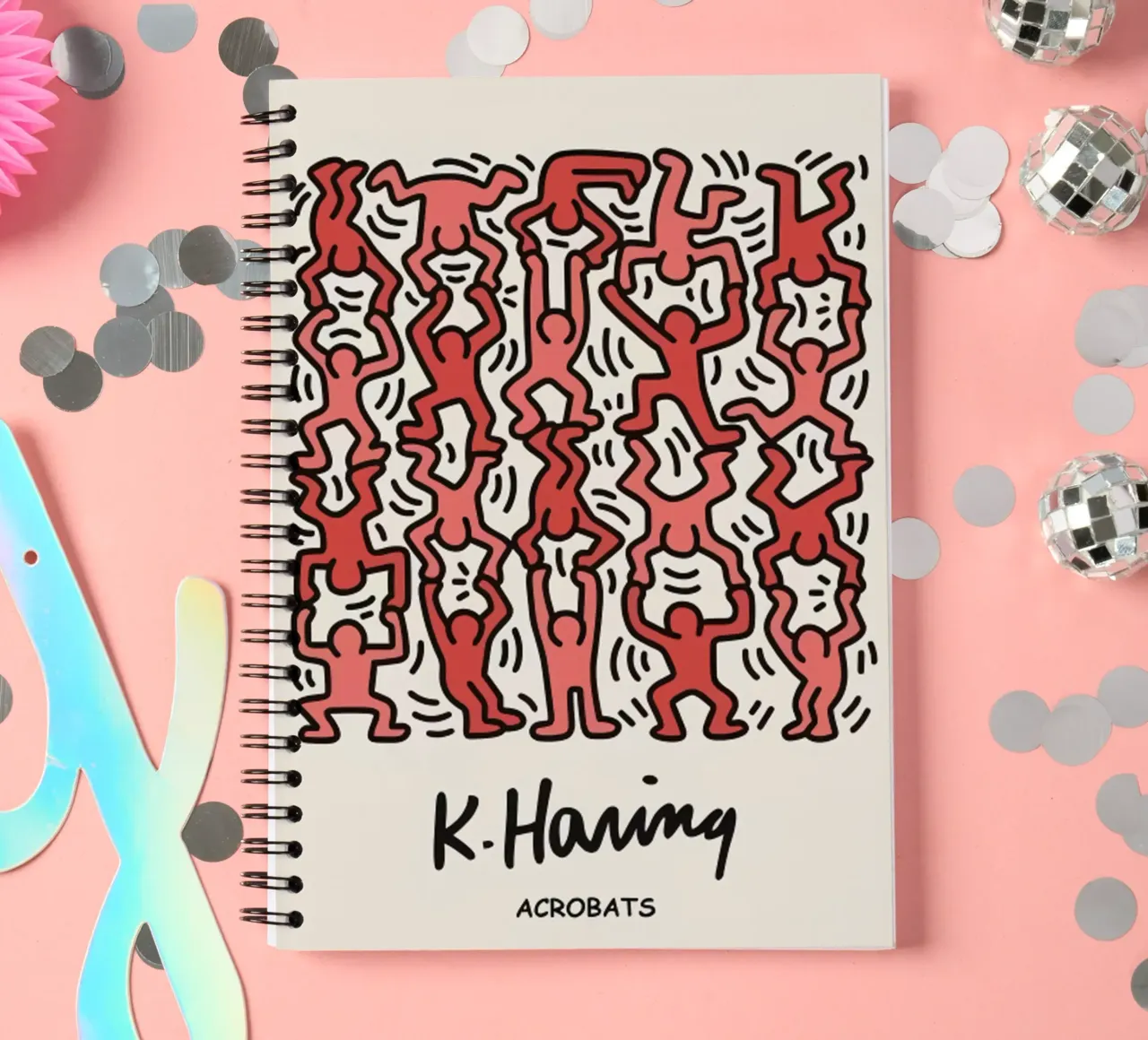 Acrobati di Keith Haring diario ad anelli da grime shop