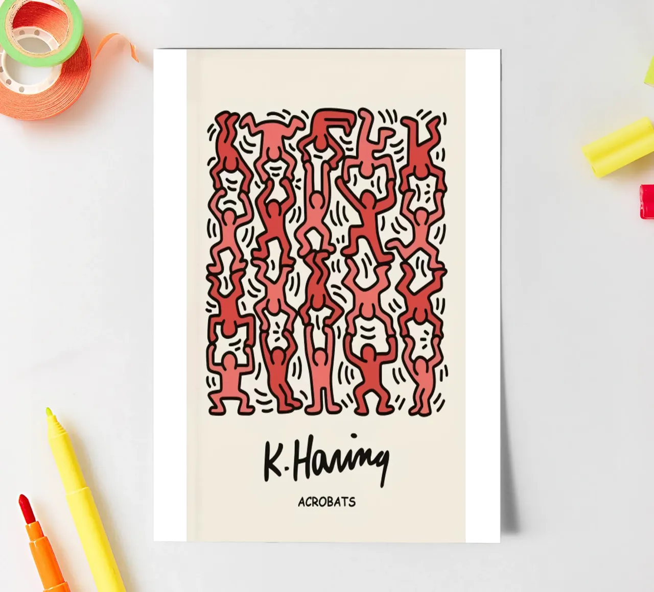 Acrobati di Keith Haring foglio adesivo da grime shop