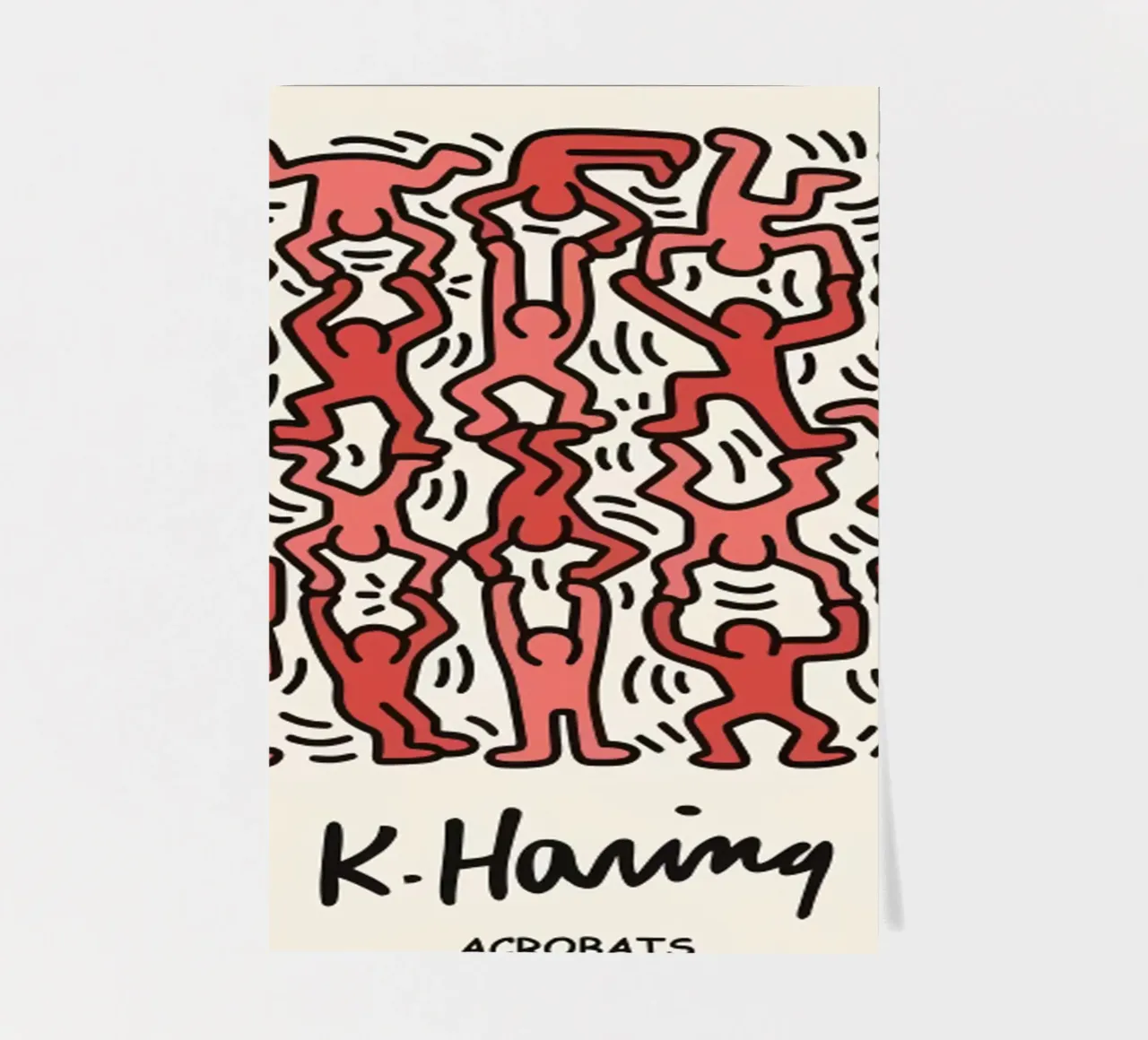 Acrobati di Keith Haring foglio adesivo da grime shop