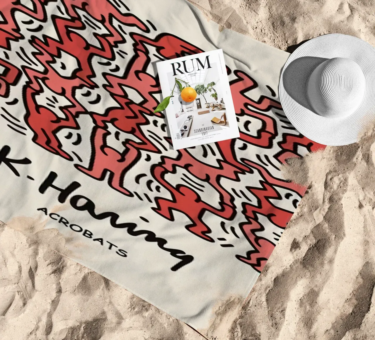 Acrobati di Keith Haring telo mare da grime shop