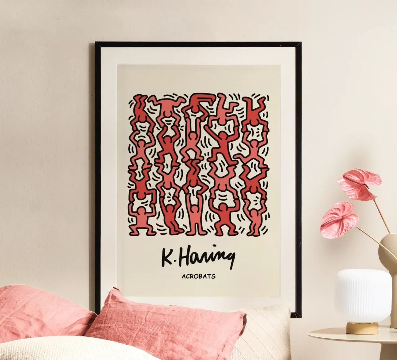 Acrobati di Keith Haring poster da grime shop