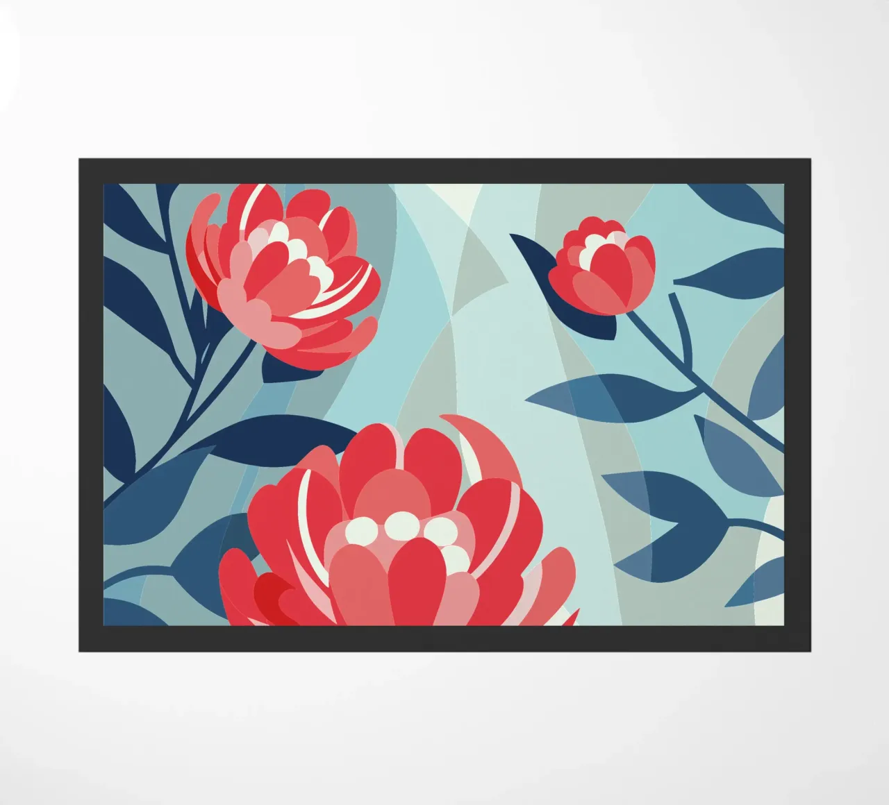 Peonies doormat by HAPPY SHOP