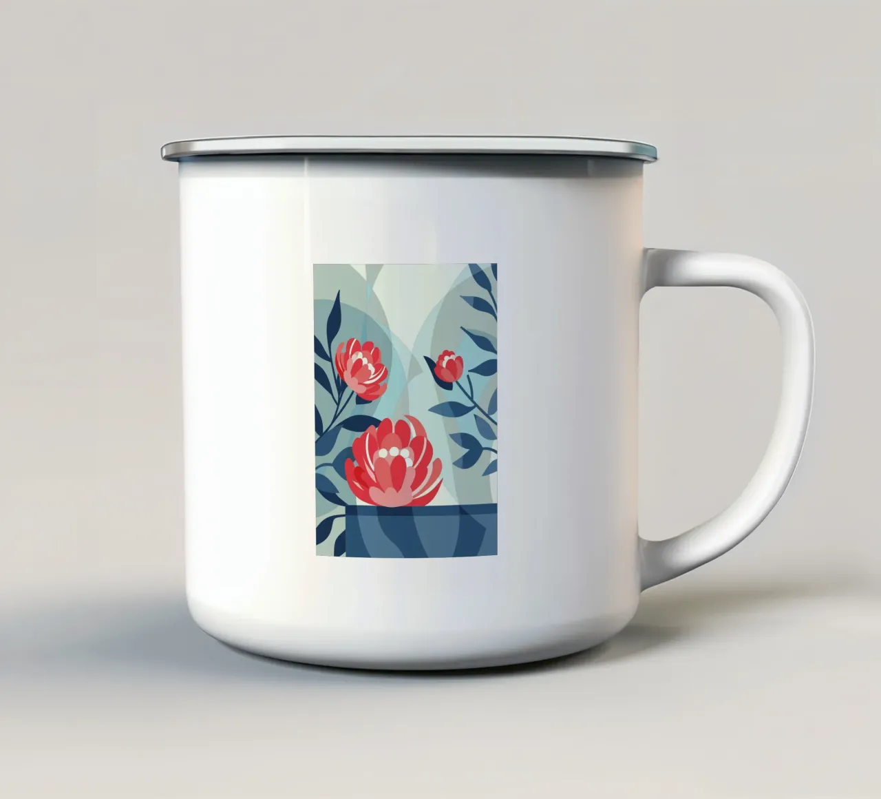 Peonie tazza in smalto da HAPPY SHOP