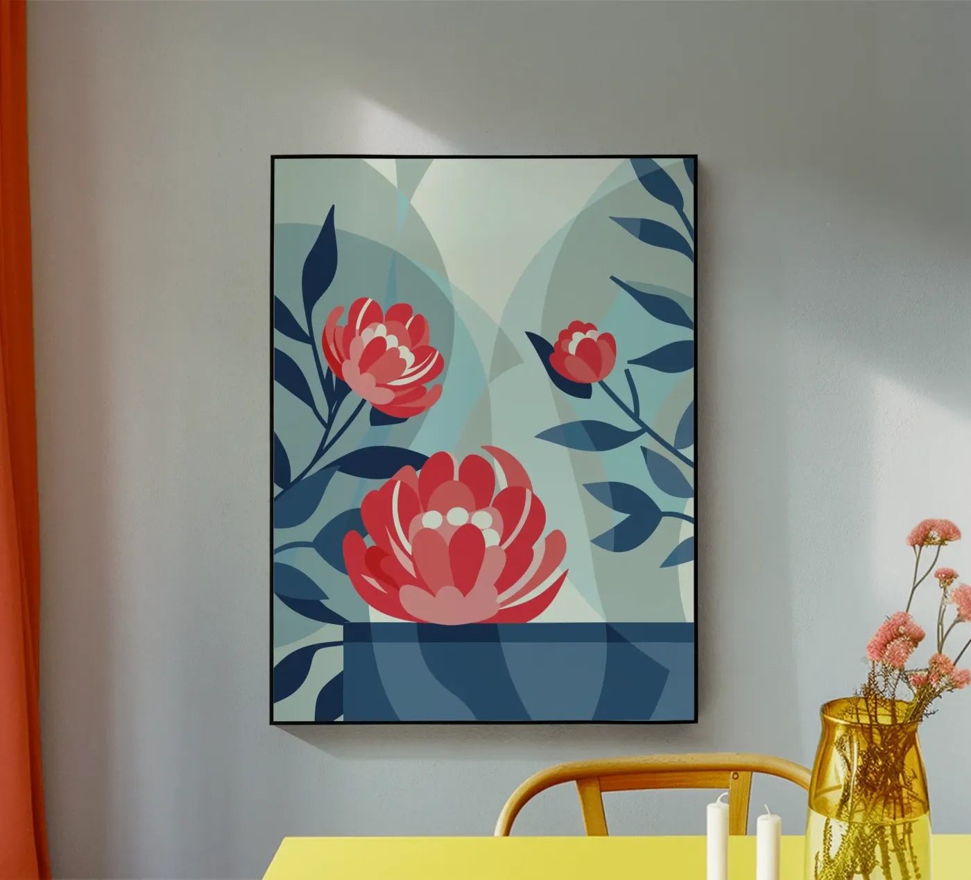 Peonies acrylic glass by HAPPY SHOP