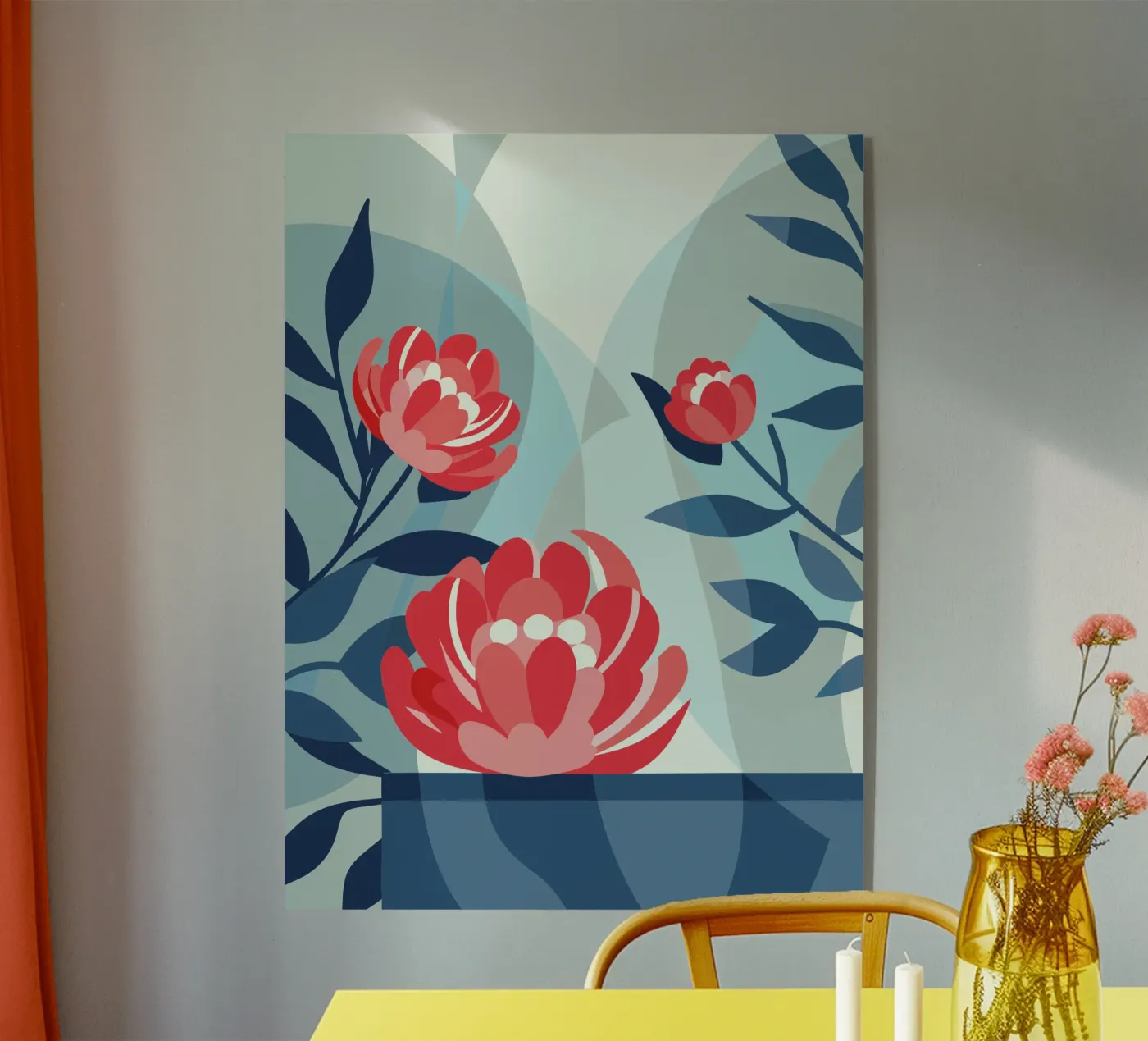 Peonies acrylic glass by HAPPY SHOP