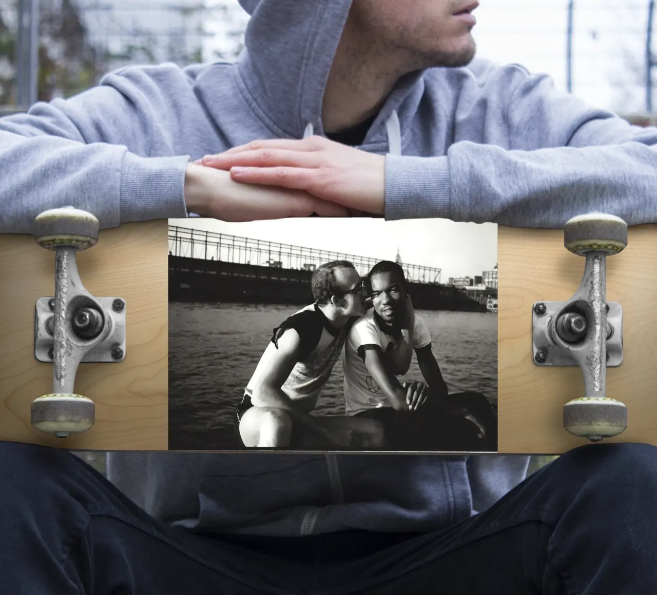 Keith Haring e Juan Debose al Piers Photograph adesivo da grime shop