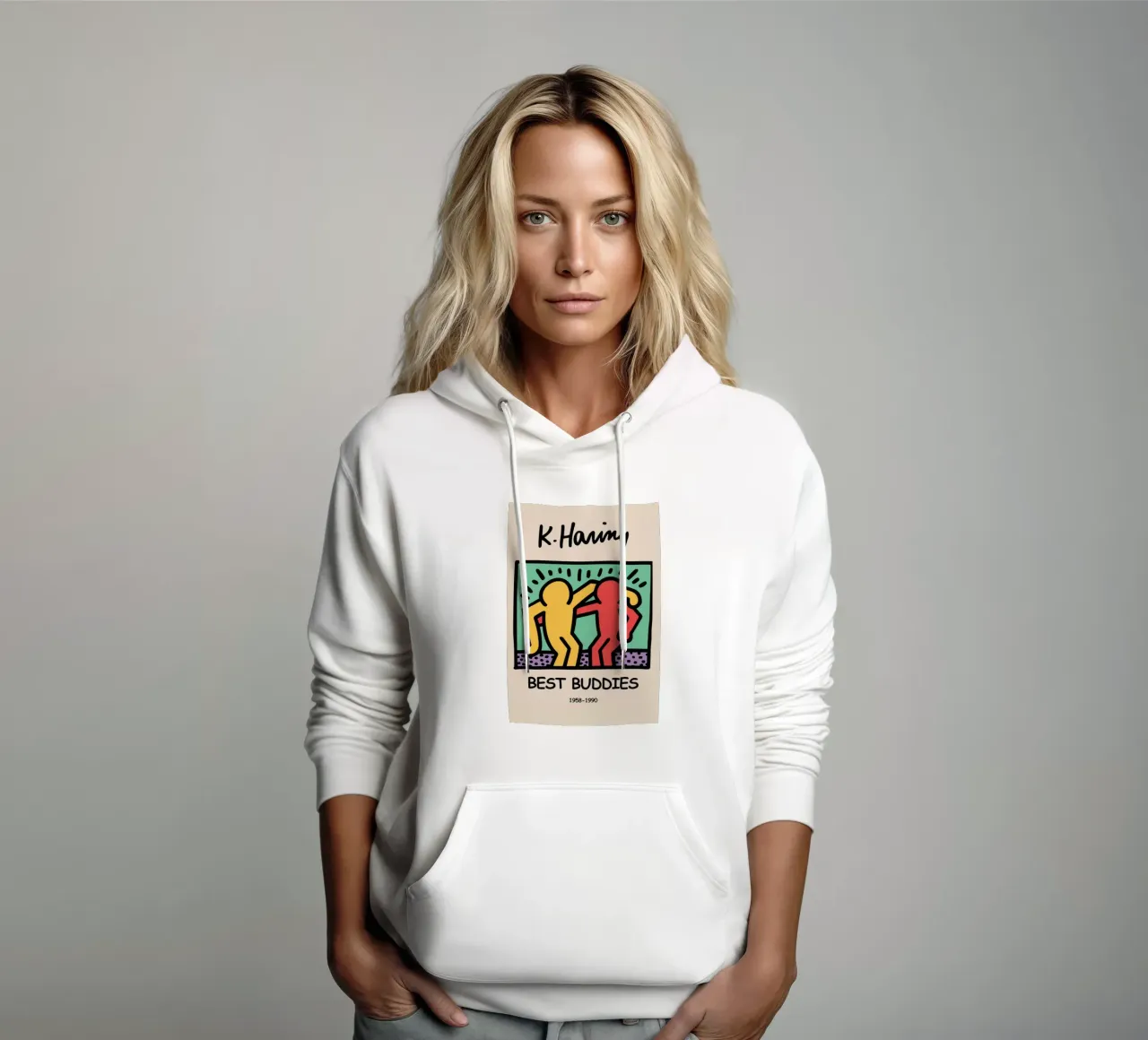 I migliori amici di Keith Haring felpa con cappuccio da grime shop