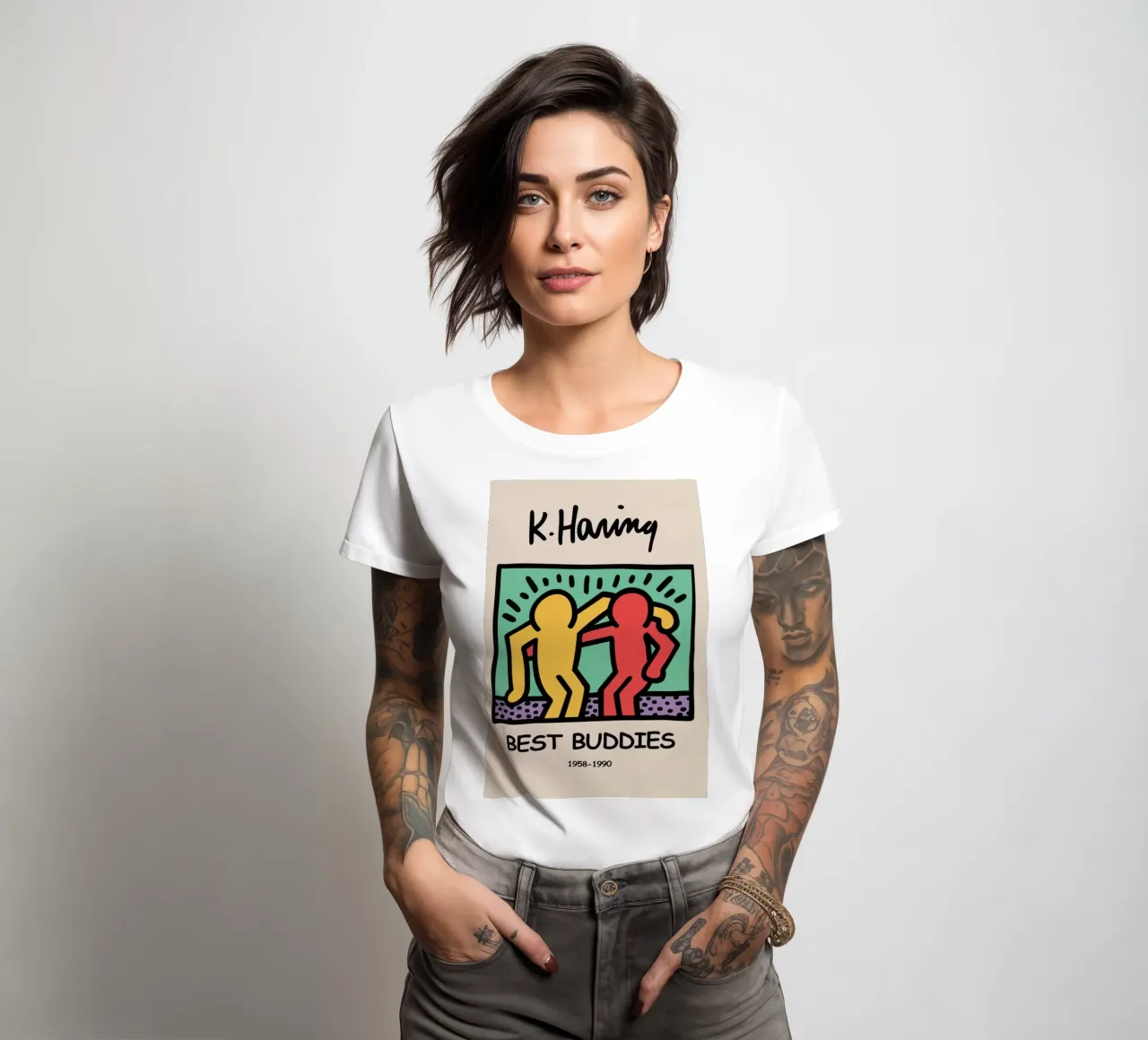I migliori amici di Keith Haring t-shirt da donna da grime shop