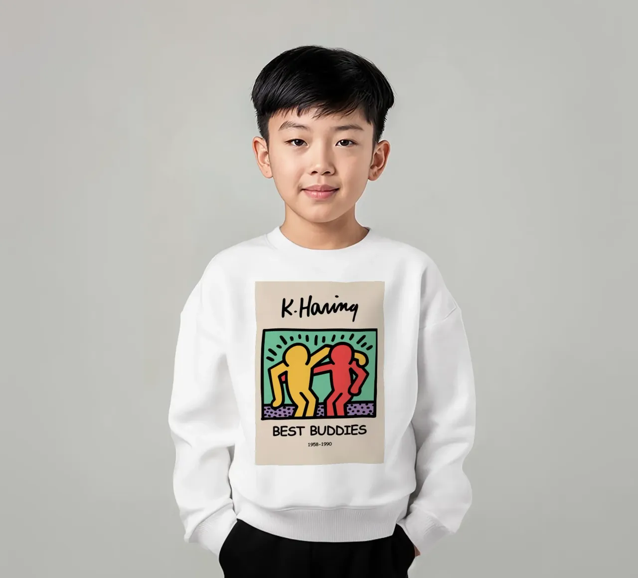 I migliori amici di Keith Haring felpa bambino da grime shop
