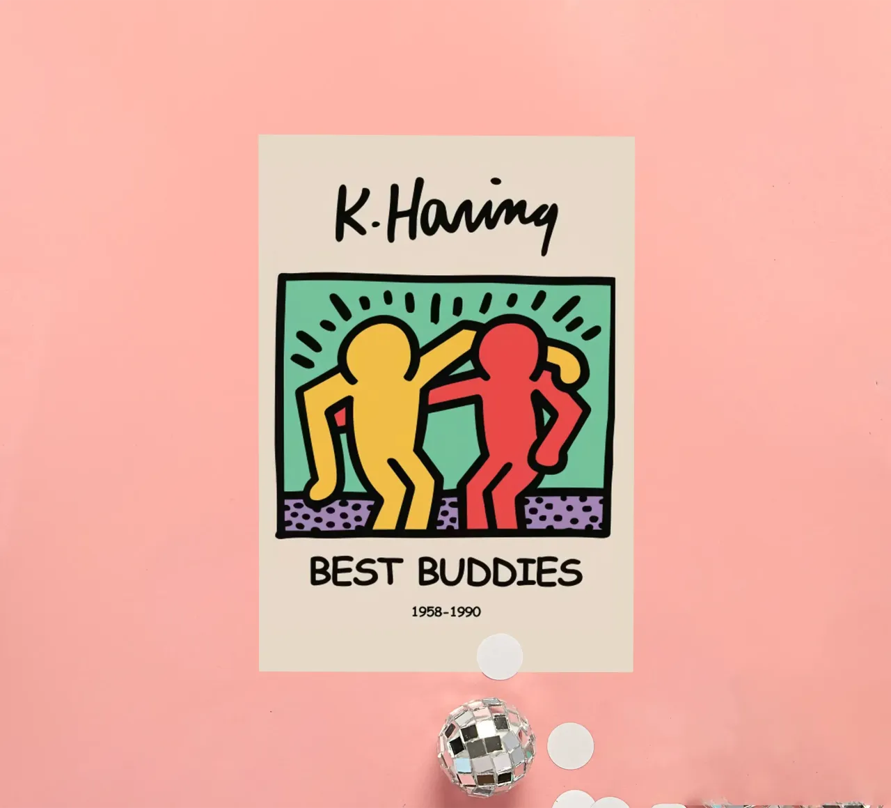 I migliori amici di Keith Haring adesivo da grime shop