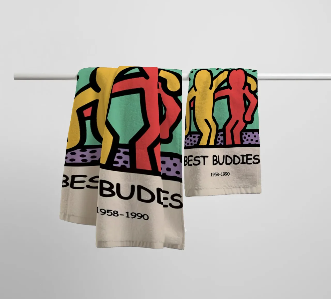 I migliori amici di Keith Haring asciugamano da bagno da grime shop