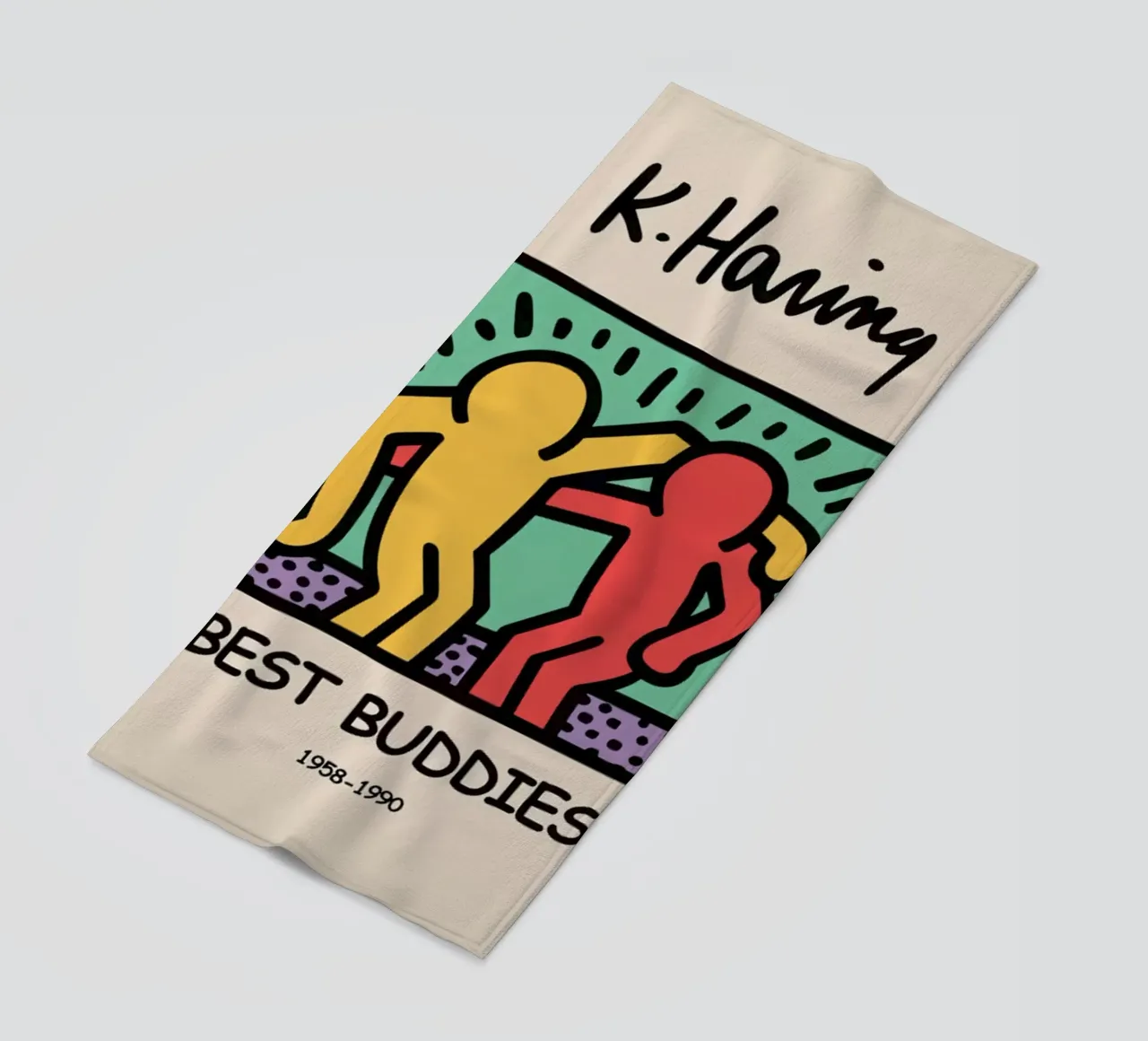 I migliori amici di Keith Haring telo mare da grime shop