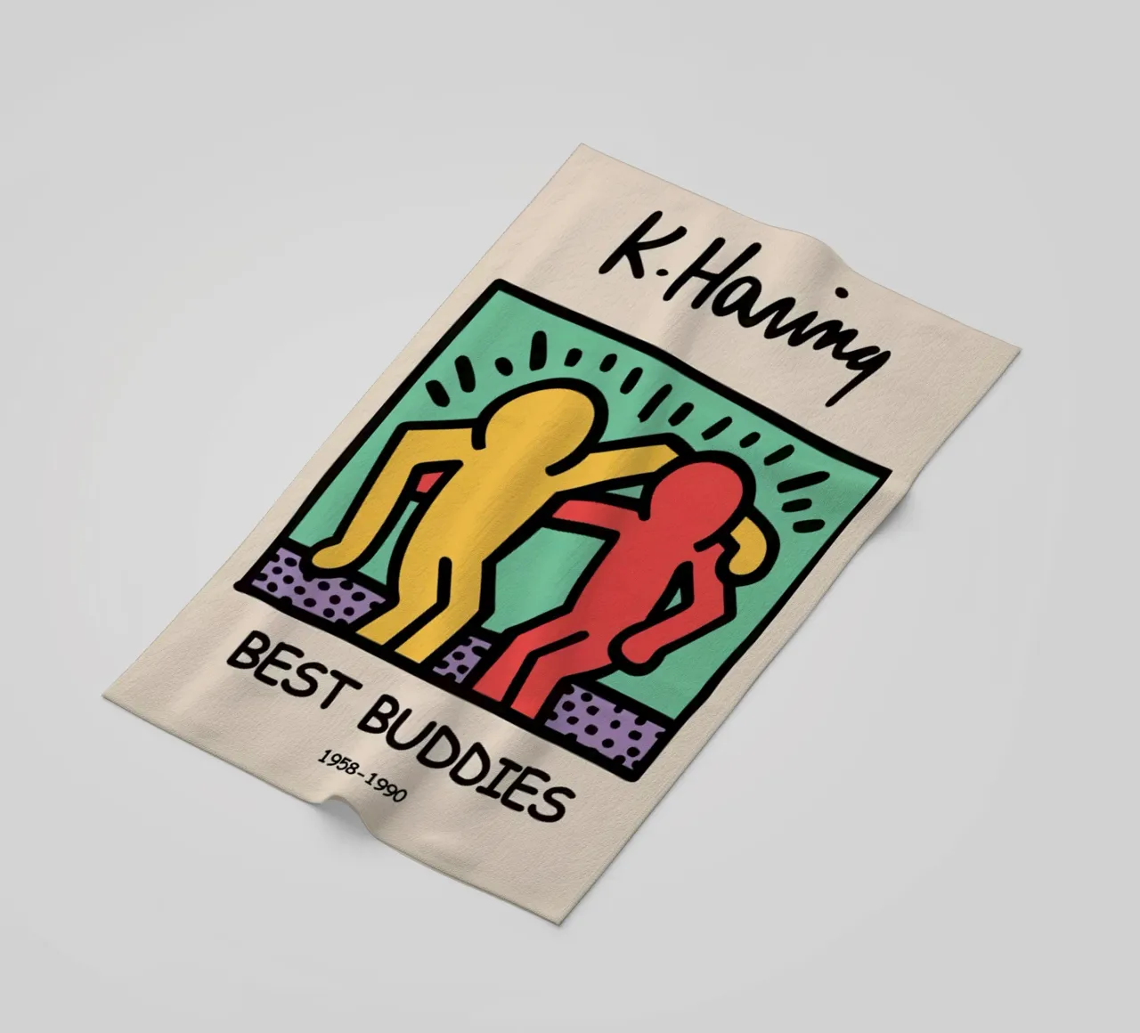 I migliori amici di Keith Haring telo mare da grime shop