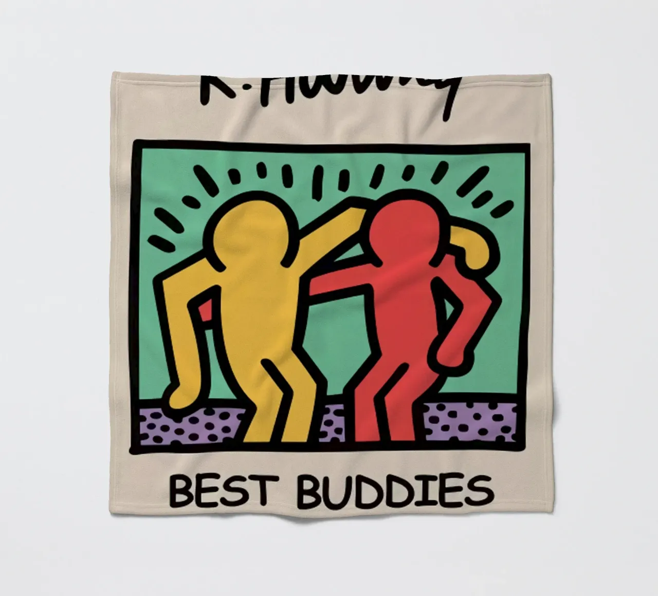 I migliori amici di Keith Haring coperta in pile da grime shop