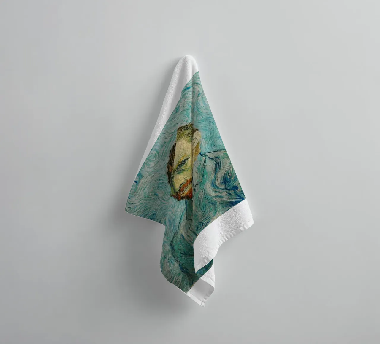 self-portrait of a bearded man towel by cloud shop