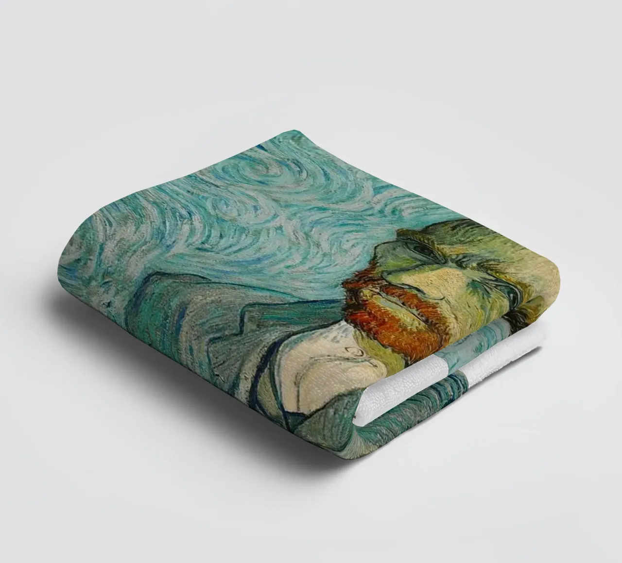 self-portrait of a bearded man towel by cloud shop