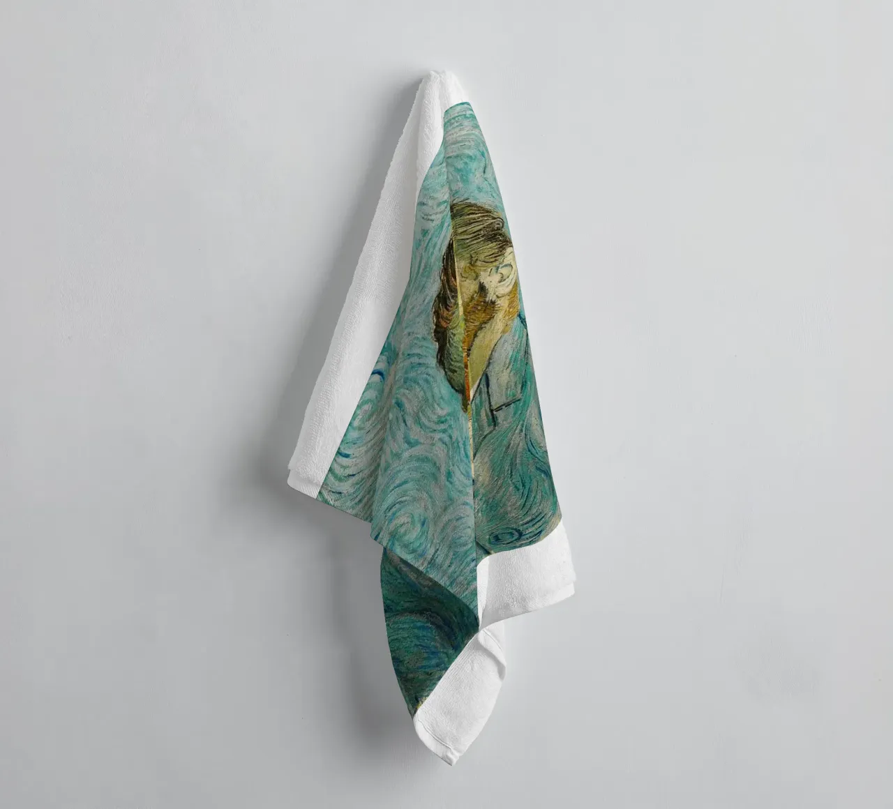 self-portrait of a bearded man towel by cloud shop