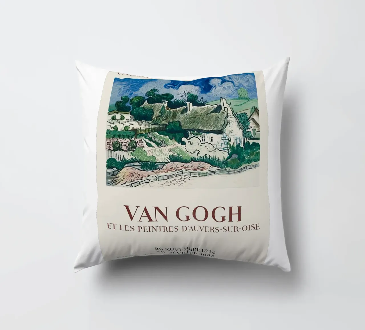 villaggio recinto collina manifesto cuscino da cloud shop