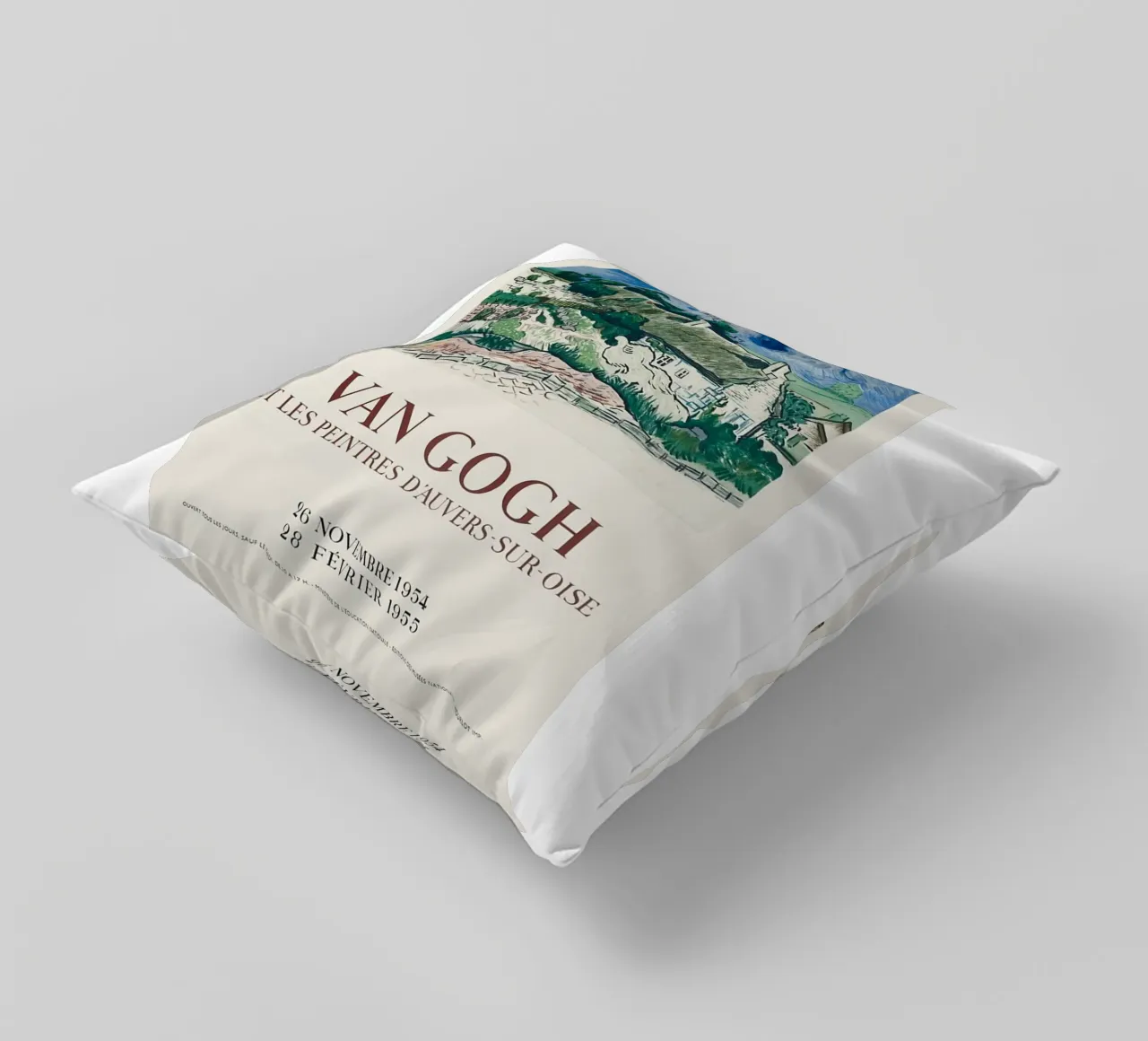 villaggio recinto collina manifesto cuscino da cloud shop