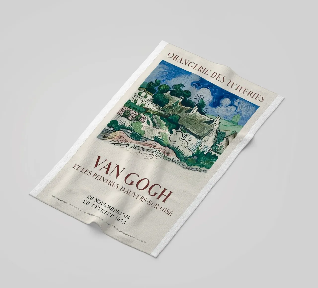villaggio recinto collina manifesto telo mare da cloud shop