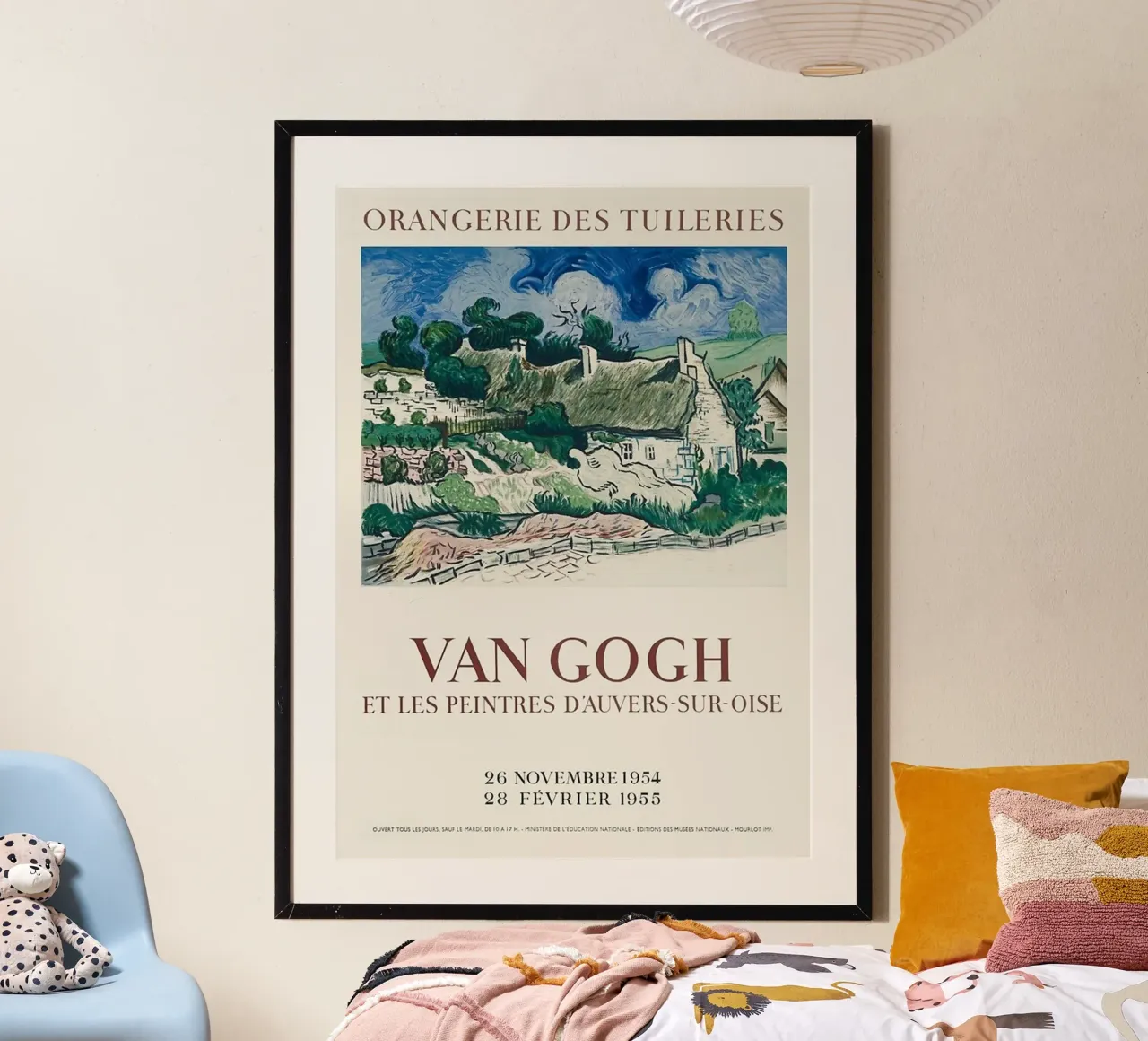 villaggio recinto collina manifesto poster con telaio in alluminio da cloud shop