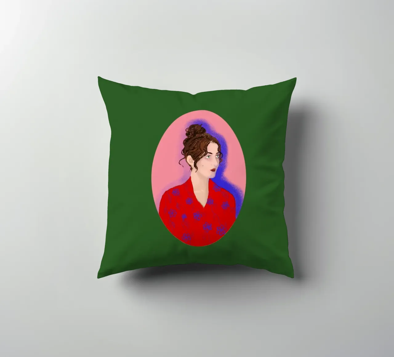 Signora in rosso cuscino da LaraLiliana Design
