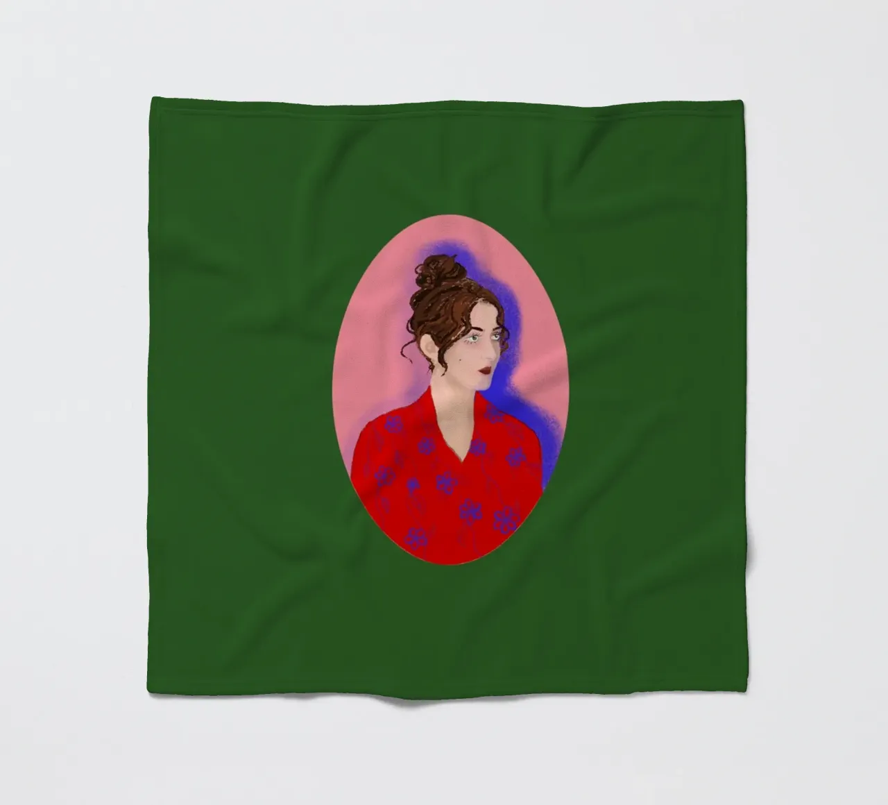 Signora in rosso coperta in pile da LaraLiliana Design