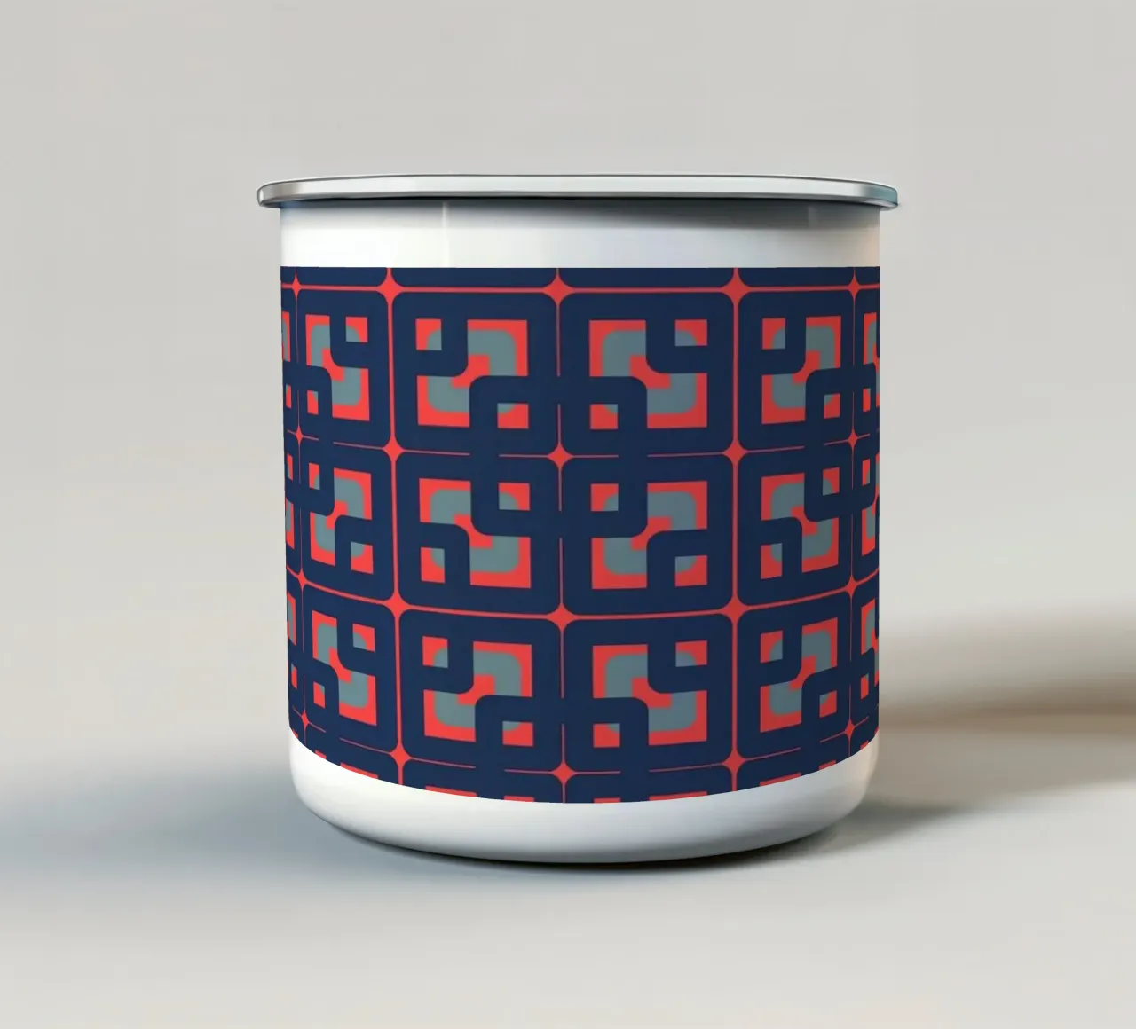 Anni '60 Tessuto n2 tazza in smalto da LaylaOzHome
