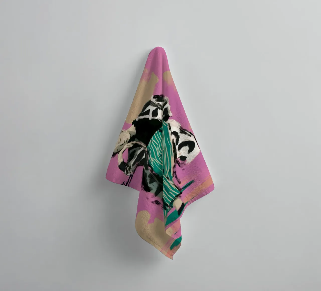 Coffee Between Thoughts towel by Clara August